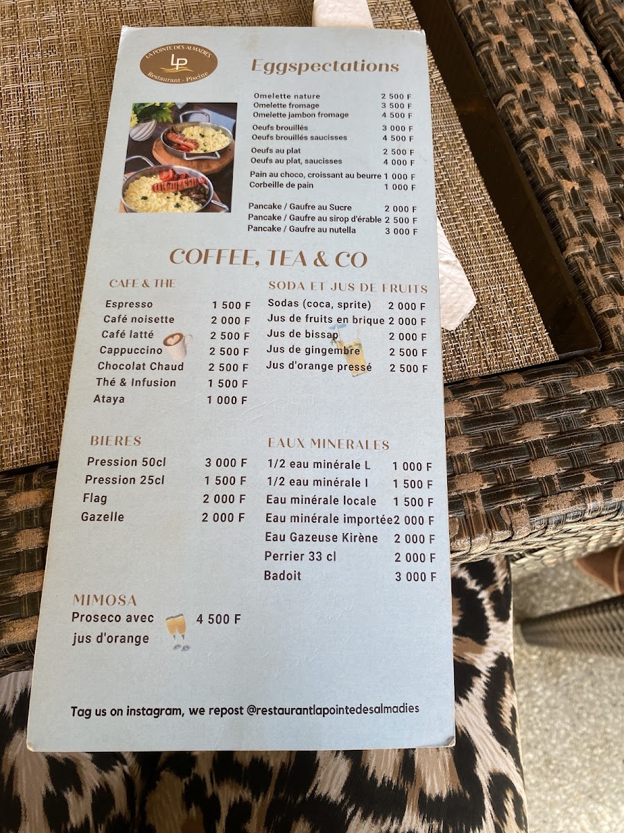 Menu Restaurant La Pointe Des Almadies-10