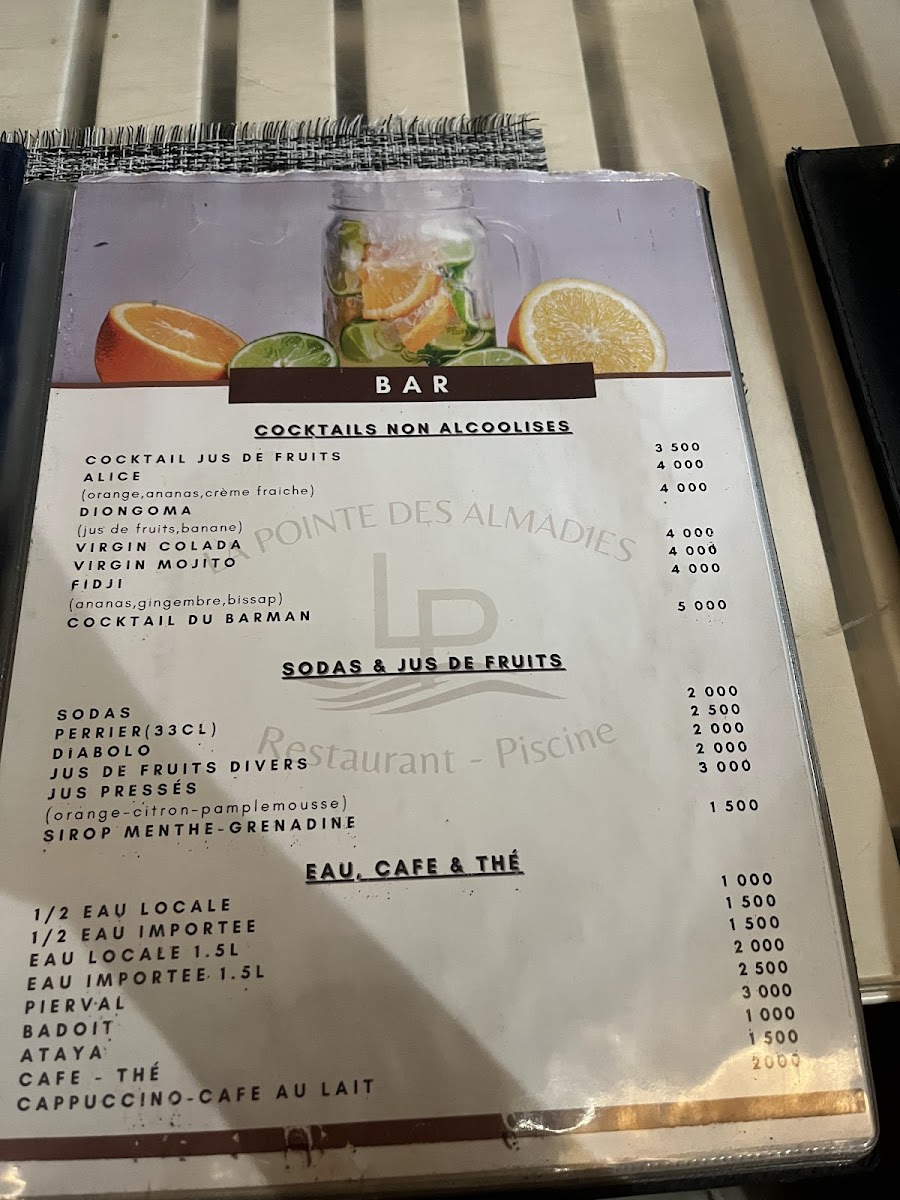 Menu Restaurant La Pointe Des Almadies-3