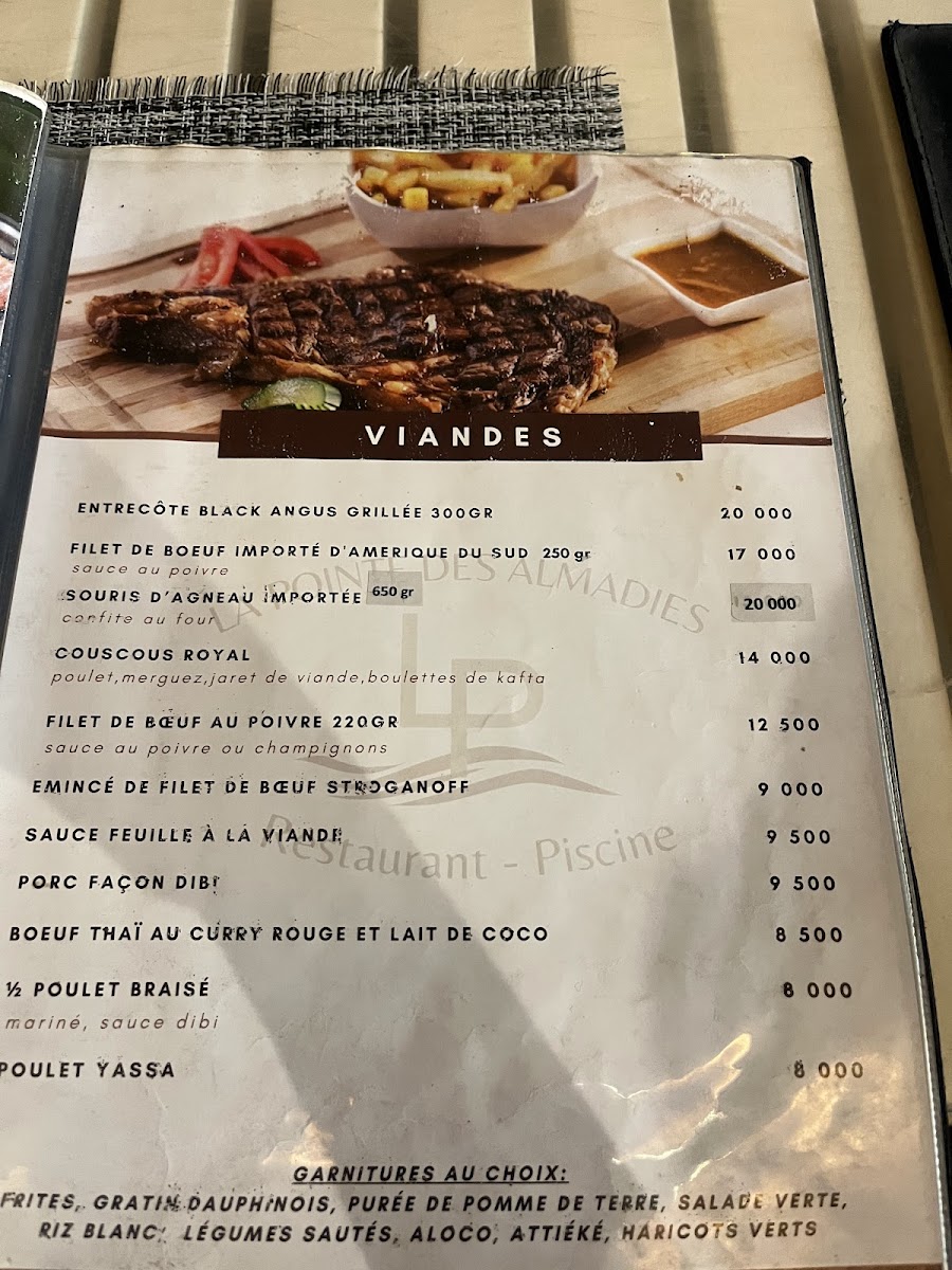 Menu Restaurant La Pointe Des Almadies-5