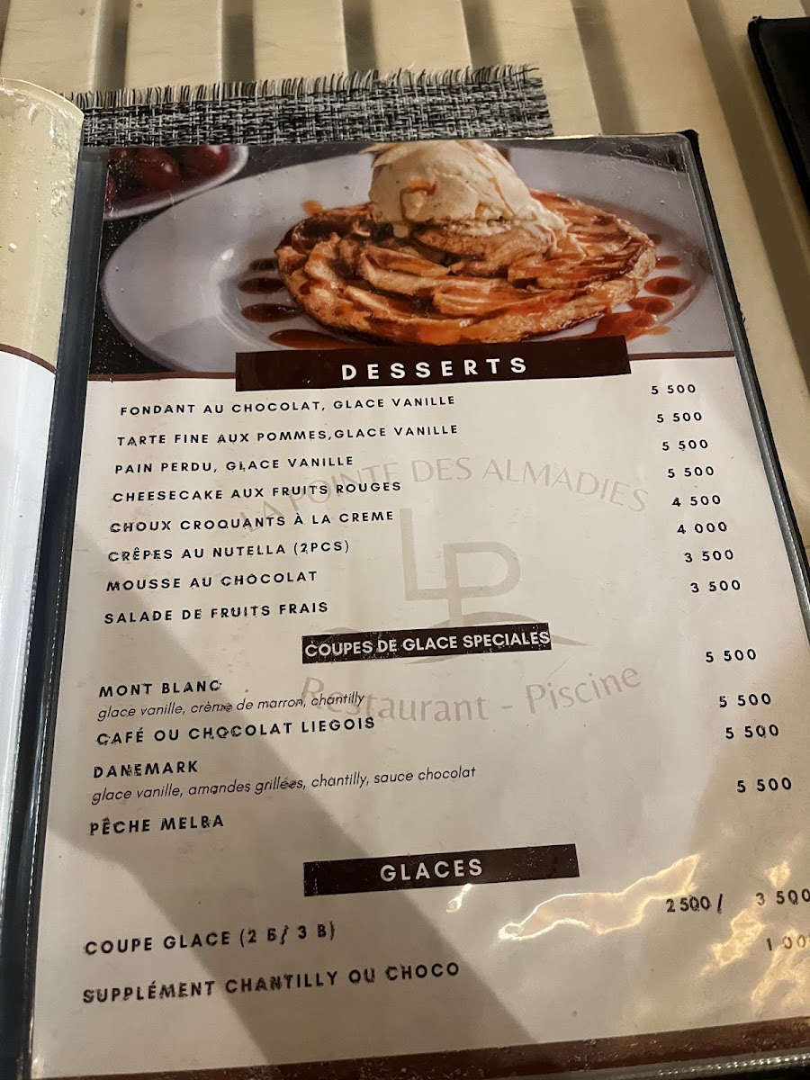 Menu Restaurant La Pointe Des Almadies-8