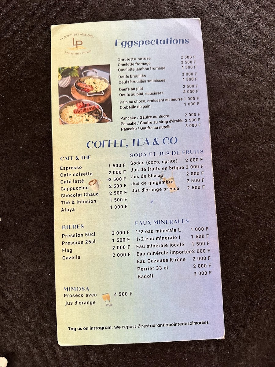 Menu Restaurant La Pointe Des Almadies-9